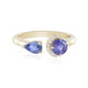 Gouden ring met een Onverhitte blauwe Ceylon saffier (Adela Gold)