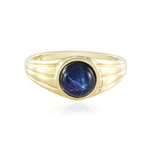 Zilveren ring met een blauwe ster saffier