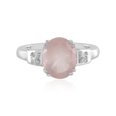 Zilveren ring met een rozen kwarts