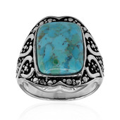 Zilveren ring met een Blauwe Kingman Mohave Turkoois (Art of Nature)