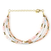 Zilveren armband met roze opalen (Riya)