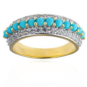 Zilveren ring met Sleeping Beauty Turkooisen