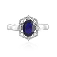 Zilveren ring met een Madagaskar Blauwe Saffier