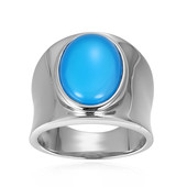 Zilveren ring met een Blauwe agaat