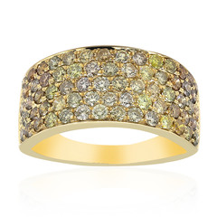 Gouden ring met SI2 Fancy Diamanten (CIRARI)