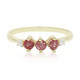 Gouden ring met Onverhitte Padparadscha Saffieren