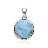 Zilveren hanger met een larimar