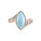 Zilveren ring met een larimar (KM by Juwelo)