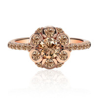 Gouden ring met een VS1 Argyle-Rose de France-Diamant