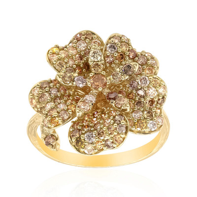 Gouden ring met SI2 Fancy Diamanten (CIRARI)