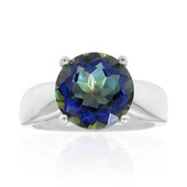 Zilveren ring met een blauwe mystieke kwarts