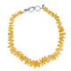Zilveren halsketting met gele kwartsieten (Dallas Prince Designs)