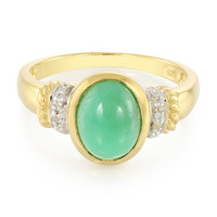 Zilveren ring met een keizerlijk chrysopraas