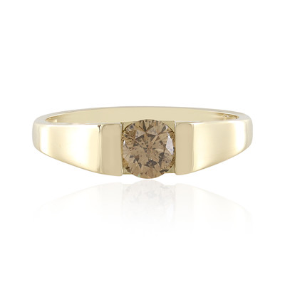 Gouden ring met een I3 Champagne Diamant