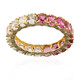 Gouden ring met roze toermalijnen
