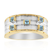 Zilveren ring met Zwitsers-blauwe topaasstenen (Remy Rotenier)