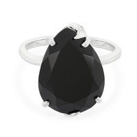 Zilveren ring met een zwarte onyx