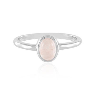 Zilveren ring met een rozen kwarts (MONOSONO COLLECTION)