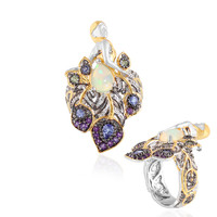Zilveren ring met een Welo-opaal (Gems en Vogue)