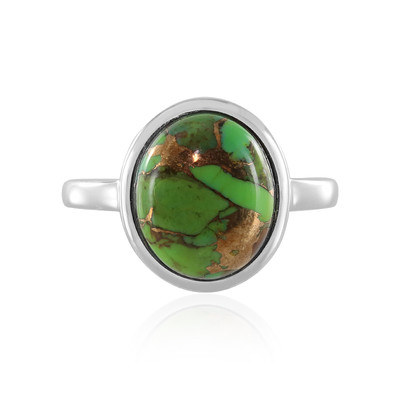 Zilveren ring met een Groene Kingman Mohave Turkoois