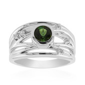 Zilveren ring met een groene toermalijn (Pallanova)