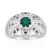 Zilveren ring met een Zambia-smaragd (Annette classic)