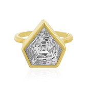 Zilveren ring met een witte kwarts (MONOSONO COLLECTION)