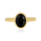 Zilveren ring met een zwarte onyx