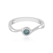 Gouden ring met een Hemelsblauwe Diamant I1