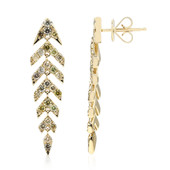 Gouden oorbellen met SI2 Fancy Diamanten (CIRARI)
