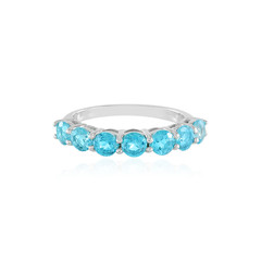 Zilveren ring met Paraiba Topaasstenen