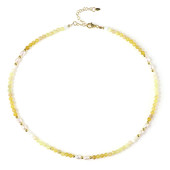 Zilveren halsketting met gele opalen (Riya)