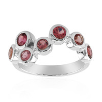 Zilveren ring met roze toermalijnen (Pallanova)