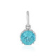 Platina hanger met een Paraiba Apatiet