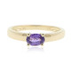 Gouden ring met een Onverhitte Purper Saffier