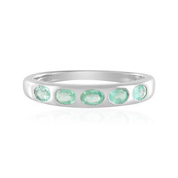 Zilveren ring met Colombiaanse smaragden