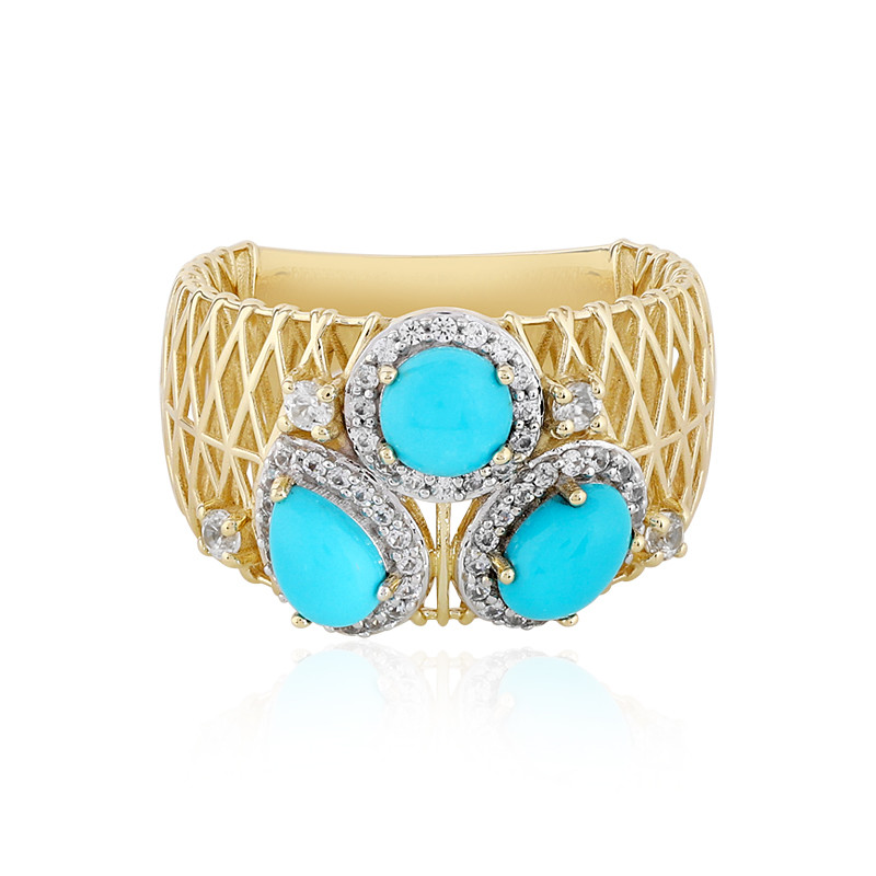 Gouden Ring Met Een Sleeping Beauty Turkoois Ornaments By De Melo