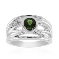Zilveren ring met een groene toermalijn (Pallanova)