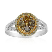 Gouden ring met SI2 Fancy Diamanten (CIRARI)