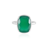 Zilveren ring met een Groene onyx