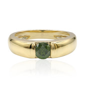 Gouden ring met een groene VS1 diamant (Annette)