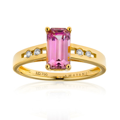 Gouden ring met een Roze diaspoor (AMAYANI)