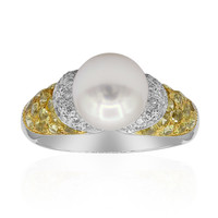 Gouden ring met een zuidzee parel (Estée Collection)