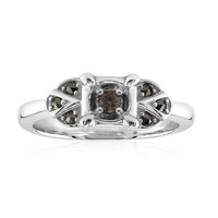 Zilveren ring met een SI1 Argyle Rose De France Diamant (Annette classic)