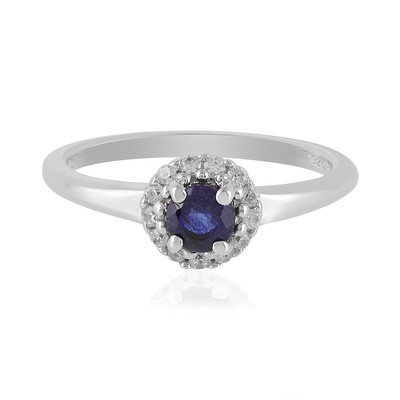 Zilveren ring met een Madagaskar Blauwe Saffier