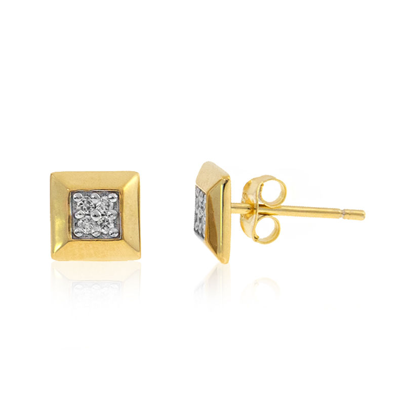 Actief mooi zo Contour Zilveren oorbellen met I3 (I) Diamanten-9605PC | Juwelo sieraden