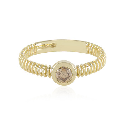 Gouden ring met een I2 Champagne Diamant (Ornaments by de Melo)