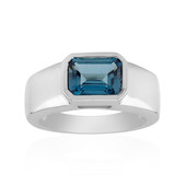 Zilveren ring met een Londen-blauwe topaas (Pallanova)