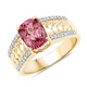 Gouden ring met een AAA Roze toermalijn (SUHANA)