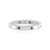 Zilveren ring met blauwe saffieren